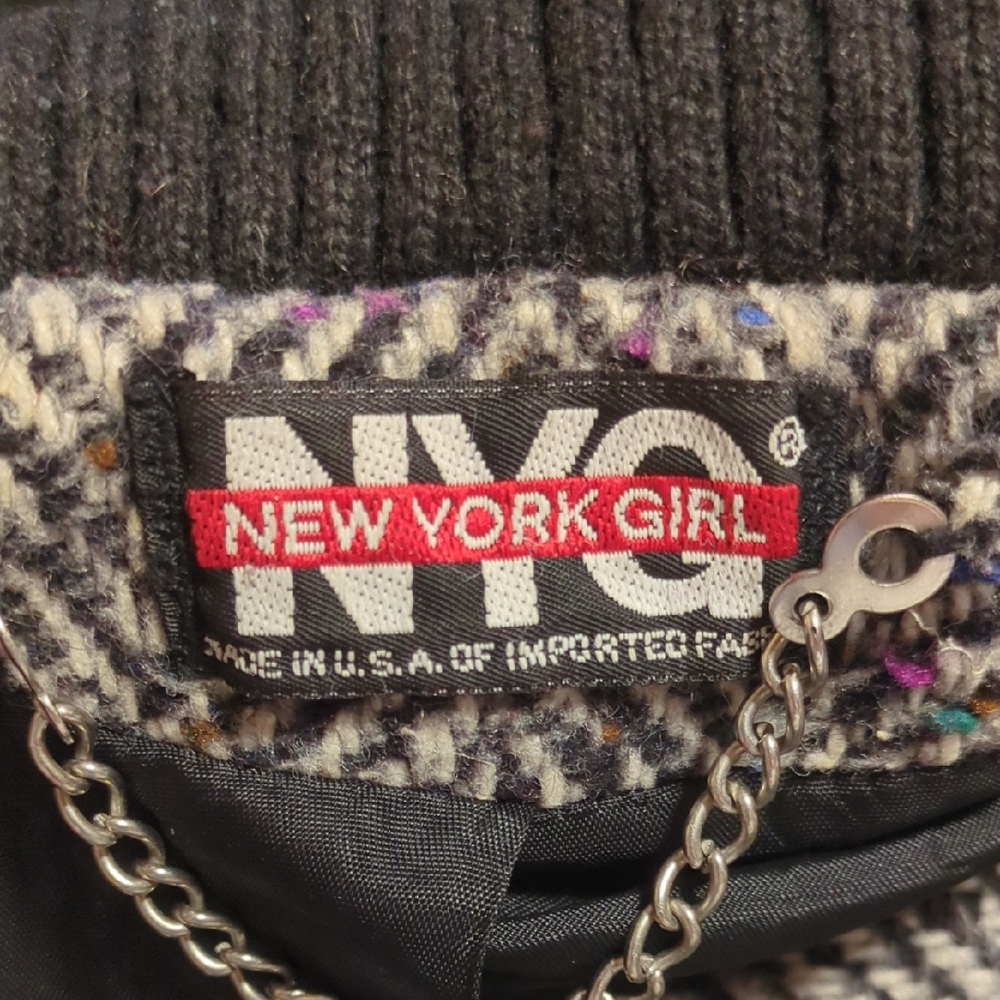 NYC New York Girl Black and Gray Utility Jacket